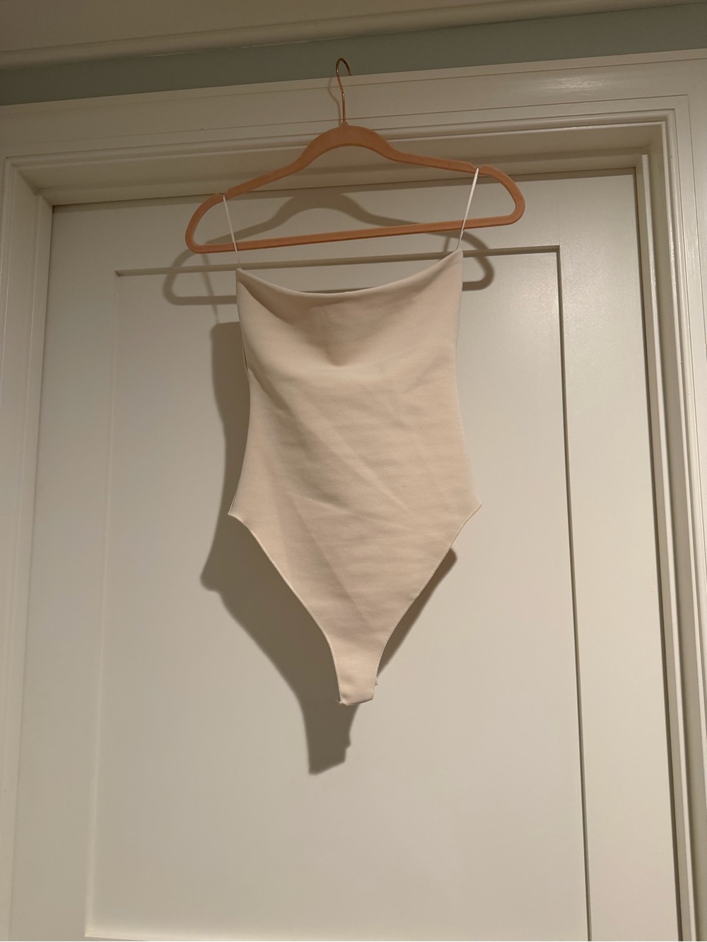 Zara Strapless Beige Bodysuit NWOT G-2 - Picture 2 of 3